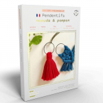 Kit de couture French Kits - Noeuds & Pompon - Niveau Moyen - 6 pi&egrave;ces - Bleu