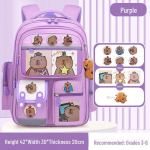 Capybara koolikott: Armas, mahukas seljakott algkooli poistele ja t&uuml;drukutele small lilla