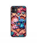 Coque de t&eacute;l&eacute;phone - Maniacase - Iphone 12 - Souple - Silicone - Stitch Angel coeur color&eacute;