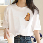 Capybara T-s&auml;rk naiste Kawaii Jaapani vintage graafilised t-s&auml;rgid Naiste T-s&auml;rk Crop Top Vintage S