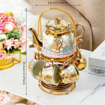 14-osaline komplekt Majapidamis Euroopa Teekomplekt Keraamiline Kohvitasside Komplekt Lilleline Tee Inglise P&auml;rastl&otilde;unatee Lilleline Teekann Tass ja Alustass 110-550ml