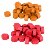 Perles de cire hexagonales - Rouge + Orange