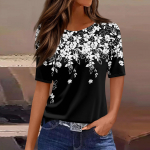 Naiste T-s&auml;rgid, plisseeritud &uuml;markaelus, kleit, vabaaja pluusid, tr&uuml;kiga l&uuml;hikeste varrukatega suvised topid. S