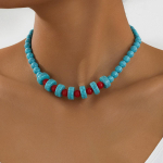 Moodne rippuv kaelakee naiste ehete jaoks sinine