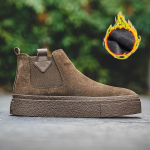 Meeste Chelsea seemisnahast poolsaapad - Talvine retro Briti stiil sametvoodriga 42