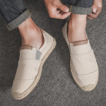 Meeste vabaaja linane Espadrille Fisherman Canvas kingad, suured, k&auml;sitsi valmistatud. 40
