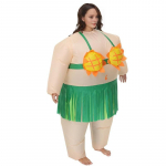 Hawaii hula tantsu t&auml;ispuhutav kost&uuml;&uuml;m, t&auml;iskasvanutele One size, 150-190cm kollane
