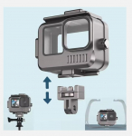Alumiiniumist veekindel korpus veealuseks 40M kaitsekorpus Gopro Hero 12 11 10 9 tarvikute jaoks Kaks k&uuml;lmkinga disaini