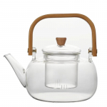 Kuumuskindel klaasist teekann roostevabast terasest infusiooniseadmega soojendusega anumaga teekann Hea l&auml;bipaistev veekeetja ruudukujulised filtrikorvid