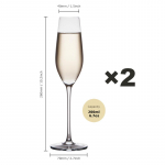 6.7oz &Scaron;ampanjaklaas Pliivaba Kristall &Scaron;ampanjakarikas Magusaveiniklaas Vahuveiniklaas Baar Pere Joogin&otilde;ud