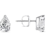 Jewels Prim 1,25 ct pirnikujulised teemantstuds-k&otilde;rvar&otilde;ngad 14K valgest kullast kruviga kinnitusega k&otilde;rvar&otilde;ngad naistele Ilus disainer-ehe 15MM h&otilde;be