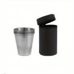 4tk/komplekt 30ml/70ml/170ml v&auml;listingimustes kasutatavad praktilised roostevabast terasest tasside ampsude komplekt Miniklaasid viskiveini jaoks koos &uuml;mbrisega kaasaskantavate joogin&otilde;ude komplekt 70ml