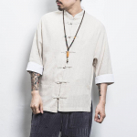 Meeste Hiina stiilis Hanfu s&auml;rk Meeste topid Tangi &uuml;likond Linane &Uuml;hev&auml;rviline Traditsioonilised Kung Fu s&auml;rgid Meeste Puuvillased Kimono s&auml;rgid S beež