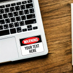 Kohandatud hoiatusdekal-kleebis, naljakas ohu dekal, vastupidav s&uuml;learvutile, pagasile, rula ja muule, ideaalne teismelistele, t&auml;iskasvanutele, loominguline dekoor ja kingitus 5PC