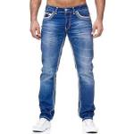 Meeste teksad Tugevad taskud Stretch Denim sirged p&uuml;ksid Kevadsuvi &Auml;ri vabaaja vabad teksad p&uuml;ksid Igap&auml;evane t&auml;navariietus L