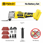MELLWIN Harjadeta Ostsilleeriv Multifunktsionaalne T&ouml;&ouml;riist Renovaator Elektriline Saag Trimmer L&otilde;ikav puidut&ouml;&ouml;tlemismasin 21V 18V Aku jaoks Without Battery