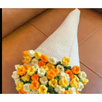 Roosi Lillekimp Tekk DIY Komplekt Piima Puuvillane L&otilde;ng K&auml;sitsi Kudumine Tekk Loov Kingitus Parimatele S&otilde;pradele Hubane Viske Tekk 100 x 100cm