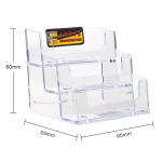 Laua riiul kast hoiulaud lauaarvuti visiitkaardihoidja plastikust 1 tk eksklusiivne n&auml;ituse jaoks l&auml;bipaistev puhas