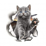 3D-kujutlusv&otilde;imega kujundatud kassipoegade seinakleebised Vannitoa tualettruumi kate