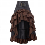 Naiste Mood Keskaegne Cosplay Kost&uuml;&uuml;m Gooti Seelik Vabaaja K&otilde;rge Madala &Auml;&auml;rise Elegantne Kleit Volangidega Seelikud S pruun