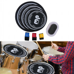 10 12 14 16 tolli trummi summutuspadjad, harjutuspadjade komplekt taldrikutele ja trummidele with 4 Cymbal Mutes