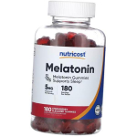 M&auml;lutav melatoniin, Melatonin 5 kummikommi, Nutricost 180 tabletti Maasikas (72647037) 180tab Strawberry