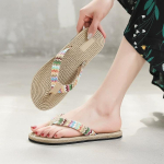 Uus naiste moesuund, libisemisvastane, kulumiskindel, mugav pehme p&otilde;hi, etnilise stiiliga lameda kontsaga pl&auml;tud 36 beež