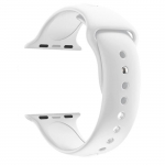 K&auml;ev&otilde;ru &uuml;hilduv Apple Watch 38mm 40mm 41mm Series 8 7 6 5 4 3 2 1 SE - Suurus S - Pehme valge silikoon Phonillico&reg;