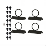 4x Corner Rope Support Holder 2 inch Hooks Drop Brackets Stainless Steel for Fencing Stair Heavy