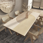 Veekindel Nahast Lauamatt Lihtne Puhastada K&otilde;rge Temperatuurikindel Lauakaitse &Otilde;likindel S&ouml;&ouml;gilaua Matt Kodu Ja K&ouml;&ouml;gi jaoks 80 x 140cm