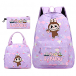 3 tk/komplekt Seljakott t&uuml;drukule kooli teismelisele &otilde;pilasele seljakott naistele seljakott l&otilde;unakottide ja pliiatsikotiga, kalasoomuste stiilis kotid