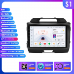 Ossuret 8G+128G AI H&auml;&auml;l 2 Din Android Auto Raadio KIA Sportage 3 2010-2016 2015 jaoks Carplay Auto Multimeedia GPS 2din Intelligentne Autoradio SWC BT RDS S1 8Core 3G 32G AI