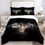 USA UK Riigilipu Digitaalne Pol&uuml;ester Tekikott Voodipesukomplektid Pehme Tekikott ja Padjap&uuml;&uuml;rid Teismelistele &Uuml;hekohaline/Kahekohaline/Queen/King EU Twin(135x200cm)