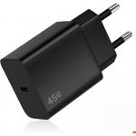 Chargeur Rapide USB-C 45W pour Samsung Galaxy S25/S25+/S25 Ultra/S25 Edge/S25 FE A16 - Noir