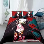 Tekikate Demon Slaye 3D Peen Muichiro Tokito Anime Digitaaltr&uuml;kiga Voodipesu Komplekt Tekk Voodi Noorte Kodu Dekoor Poiste Kingitus 140x210cm