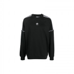 Adidas Originals Trefoil Logo 3-Triibuline &Uuml;mmarguse Kaelusega Pikkade Varrukate Dressipluus Meeste Pealmine osa Must HK7344 XS