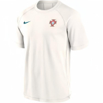 Nike Portugal Reisilogo Tikitud Muster Soonikkoes &Uuml;mmargune Kaelus L&uuml;hike Varrukas Jalgpallis&auml;rk Meeste Topid Purje FJ7392-133 XXL