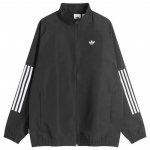 Adidas Originals Skateboarding Gatsele Logo Stripe Spordijope Meeste Loose Mugav Seisukrae Pikkade Varrukatega Jope Must Valge JC5174 S