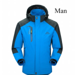 Hardshell v&auml;lisjope paaridele &Uuml;hekihilised meeste ja naiste spordir&otilde;ivad &otilde;hukesed tuule- ja veekindlad 5XL sinine