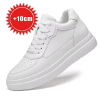 Moodsad k&otilde;rgust suurendavad kingad meestele 10 cm N&auml;htamatu T&otilde;stukiga Tennised Valge Nahk Spordijalatsid Mees Zapatillas De Hombre Suur Suurus 46 40 white