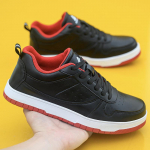 Meeste l&ouml;&ouml;gikindlad, torkekindlad mustad turvajalatsid - libisemiskindlad, kulumiskindlad vabaaja t&ouml;&ouml;jalatsid Black; 43