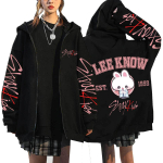 Q Versioon Stray Kids Domineerivad Harajuku Prindiga Kapuutsiga Pusa Vaba L&otilde;ikega Lukuga Kapuutsiga XXL