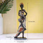 Vilead Resin Aafrika naiste kuju Moodsa kunsti kuju elutuba Kontori sisekujundus Aksessuaarid uusaasta kingitused