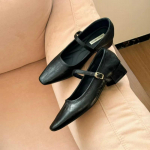 Mary Jane &uuml;ksikud kingad Paksu kontsaga kingad Elegantsed klassikalised retro kandilise varbaga mugavad pehmed madala l&otilde;ikega madala kontsaga naiste kingad 40 must