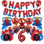 1 komplekt Spiderman &otilde;hupalle Punane Spiderman ja S&otilde;brad Alumiiniumfooliumist &otilde;hupall Beebi du&scaron;&scaron; 1-9 aastat S&uuml;nnip&auml;evapeo kaunistused Laste m&auml;nguasi 32inch blue