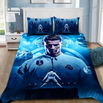 3D UUS Tekikott Padjap&uuml;&uuml;r Voodipesukomplekt Jalgpall CR7 R-Ronaldos T&auml;iskasvanu Poiss T&uuml;druk Magamistoa Kaunistus Lapsed &Uuml;hekohaline Kahekohaline Suur 70x133cm 2pcs