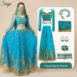 Printsess Jasmiini kost&uuml;&uuml;m naistele - Eksootiline India tantsu ja k&otilde;hutantsu riietus XX-Large