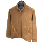 Meeste mantel p&uuml;stkrae pikkade varrukatega lukuga polaarfliisjakk taskutega talvine paksendatud soe pealisr&otilde;ivas L pruun