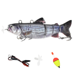 Robootiline ujumiss&ouml;&ouml;t 4-osaline mitme liigendiga swimbait Elektrilised s&ouml;&ouml;dad USB-laetav LED-valgustiga kalastuss&ouml;&ouml;t 130 hall