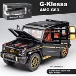 LYZRC Uus simulatsioon 1:24 T&auml;isskaala G63 mudelauto Kuueukseline tsingisulamist maastikus&otilde;iduki m&auml;nguauto heli ja valgusega, sobib lastele poisile kingitus must